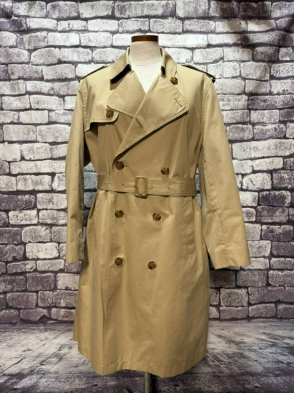 Misty Harbor Men's Khaki Double Breasted Trench Coats Size 40R